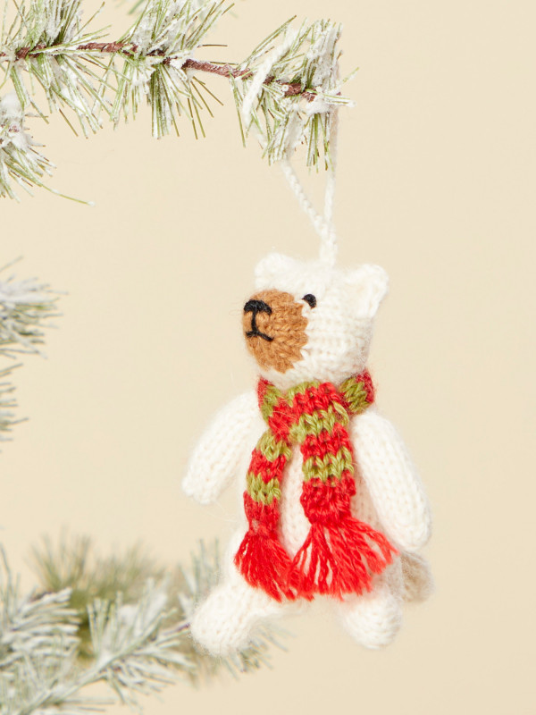 Knit Bear Ornament