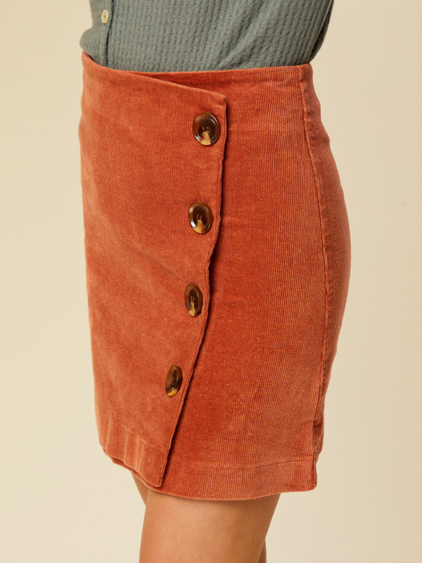 Altar'd State Cute as Button Cord Skirt