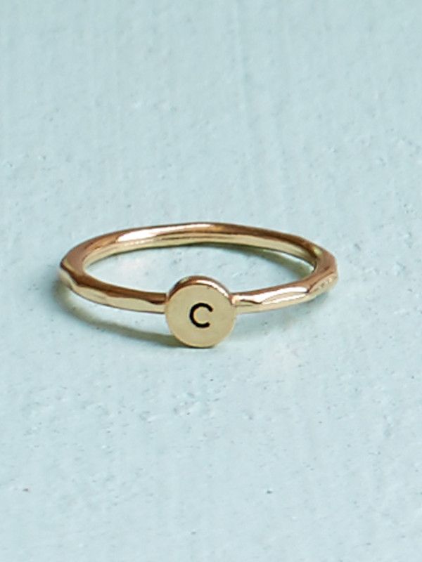 Altar'd State Initial Stacking Ring - C