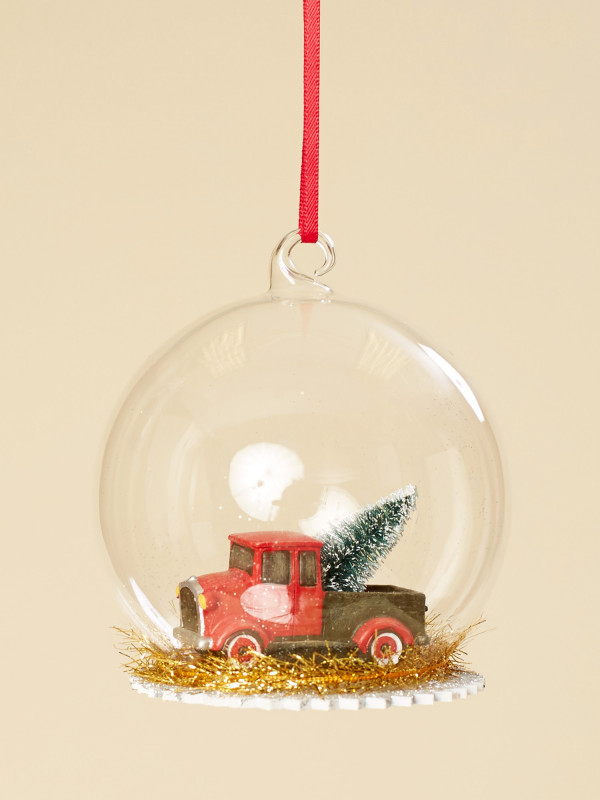 Truck and Tree Globe Ornament