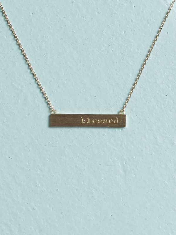Altar'd State Blessed Bar Charm Necklace