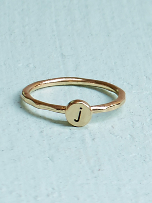 Altar'd State Initial Stacking Ring - J