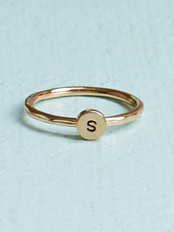 Altar'd State Initial Stacking Ring - S