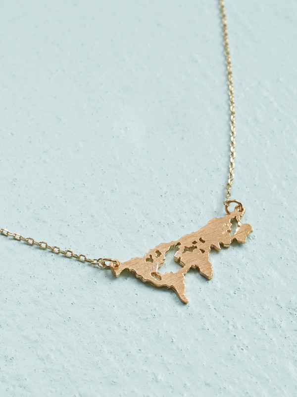 Altar’d State Map Charm Necklace