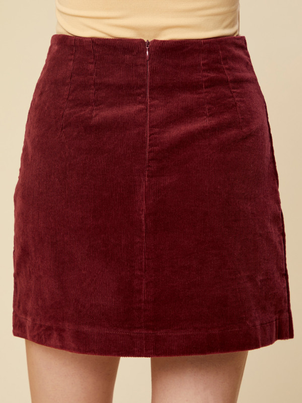 Altar'd State Cute as Button Cord Skirt