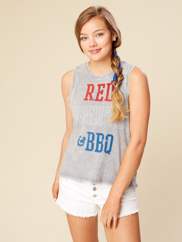 Altar'd State Red White and BBQ Tank Top