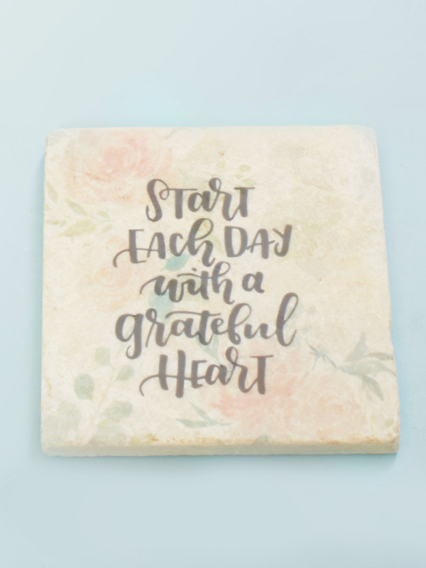 Start Each Day Floral Coaster