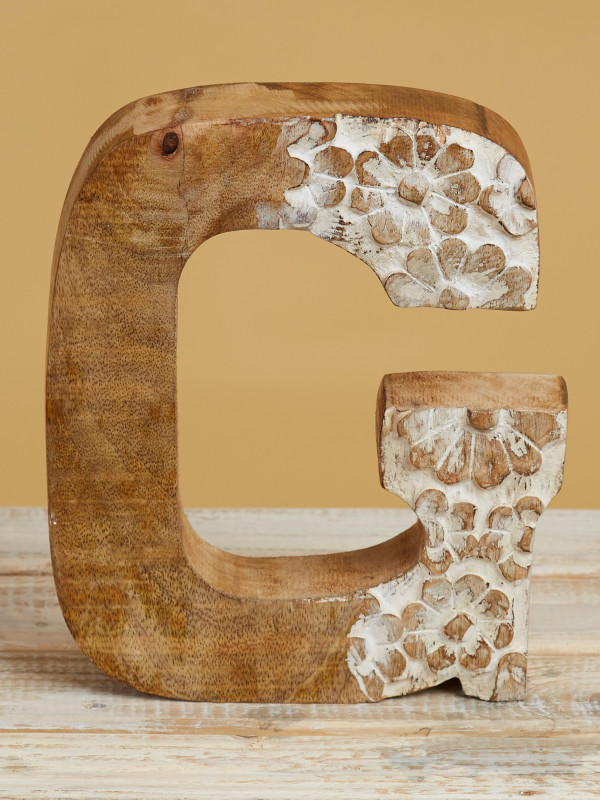 Wood Carved Letter – G