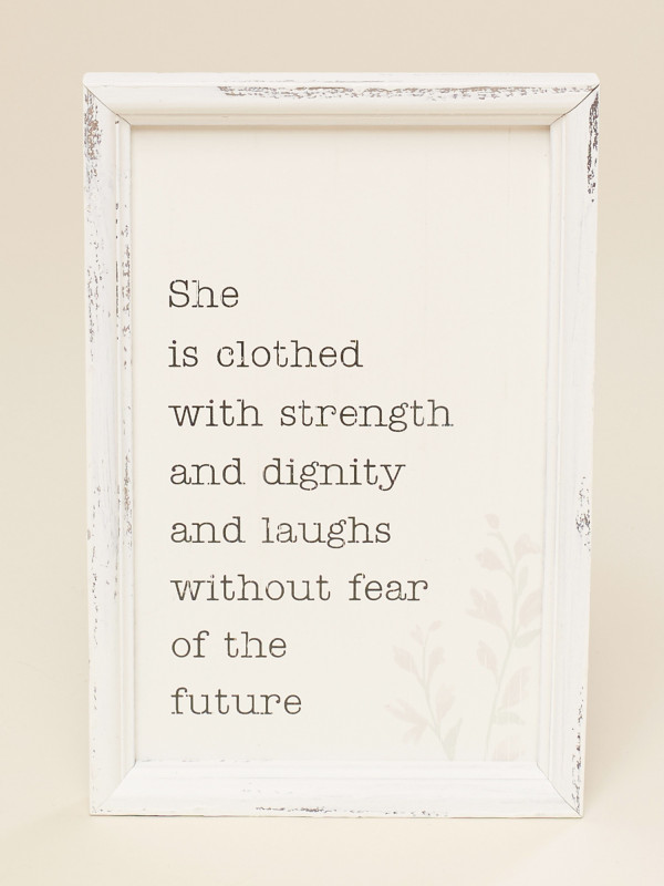She is Clothed in Strength Wall Art
