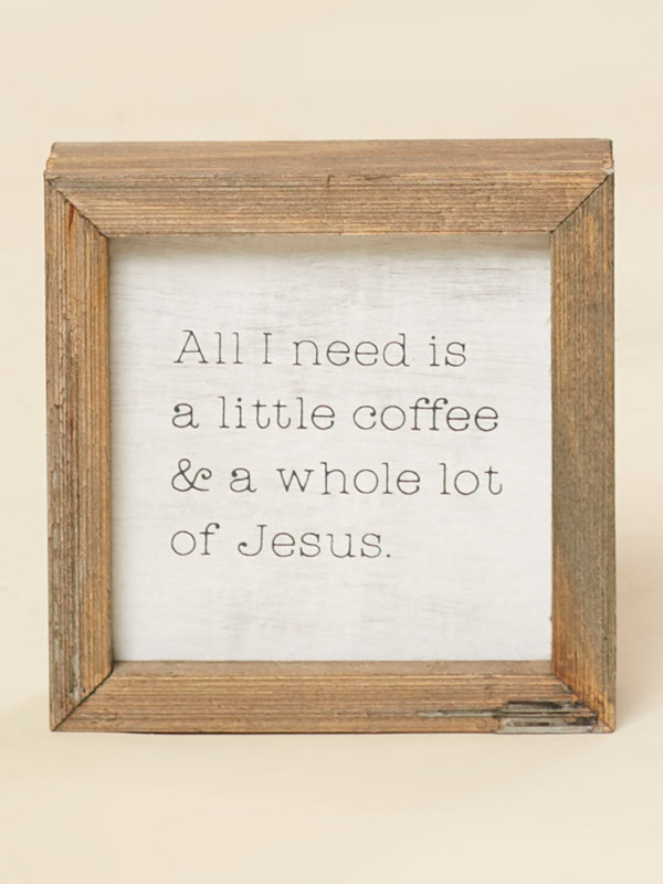 Coffee Jesus Box Sign