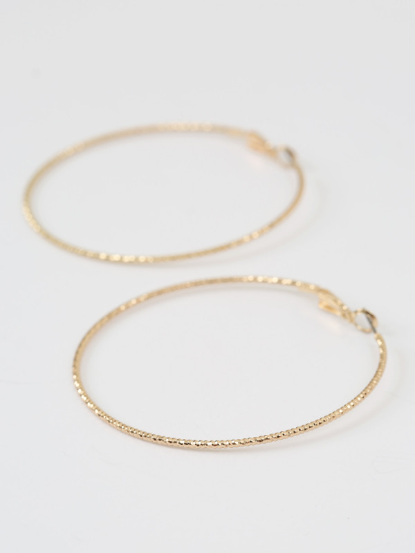 Altar’d State Diamond Cut Hoop Earrings in Gold