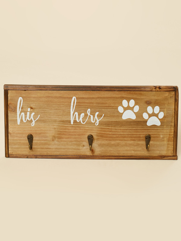 His, Hers, Paws Wall Hook