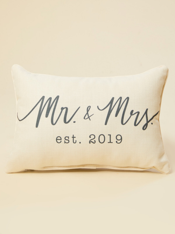 Mr. and Mrs. Established 2019 Pillow