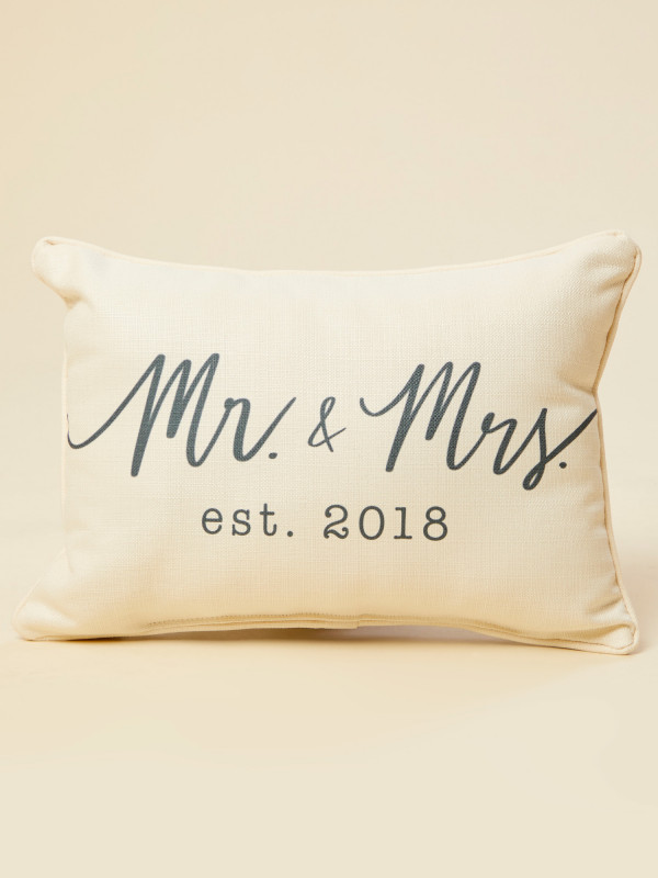 Mr. and Mrs. Established 2018 Pillow