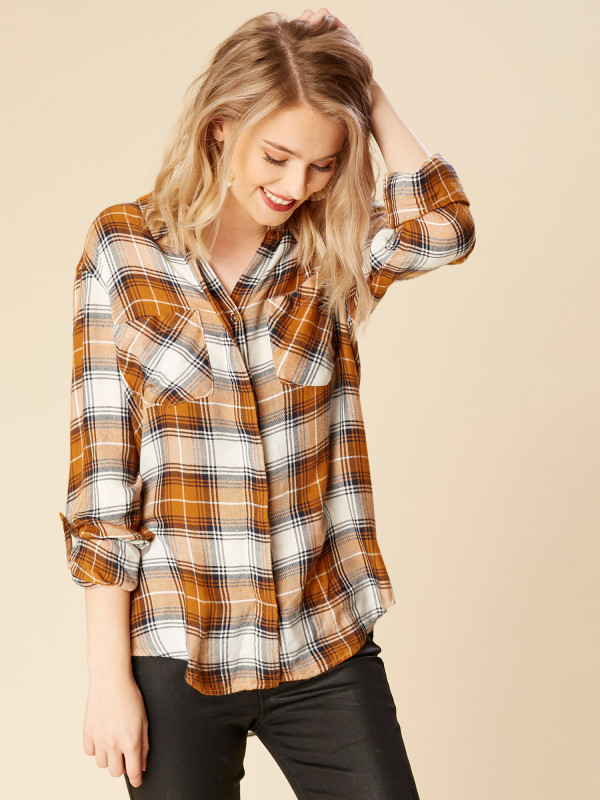 Altar'd State Tailgate Plaid Top