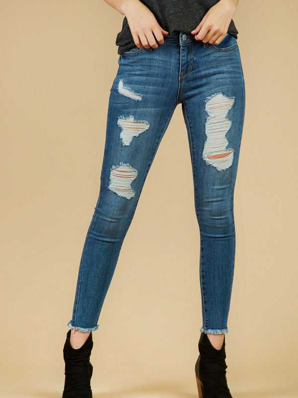 Altar’d State Feather Skinny Jeans